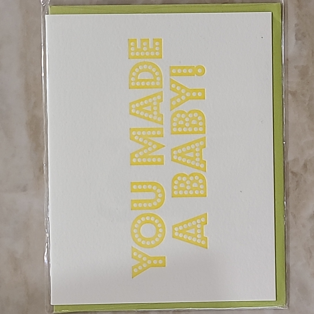 Papyrus x Fare-well Papers New Baby Letterpressed Card